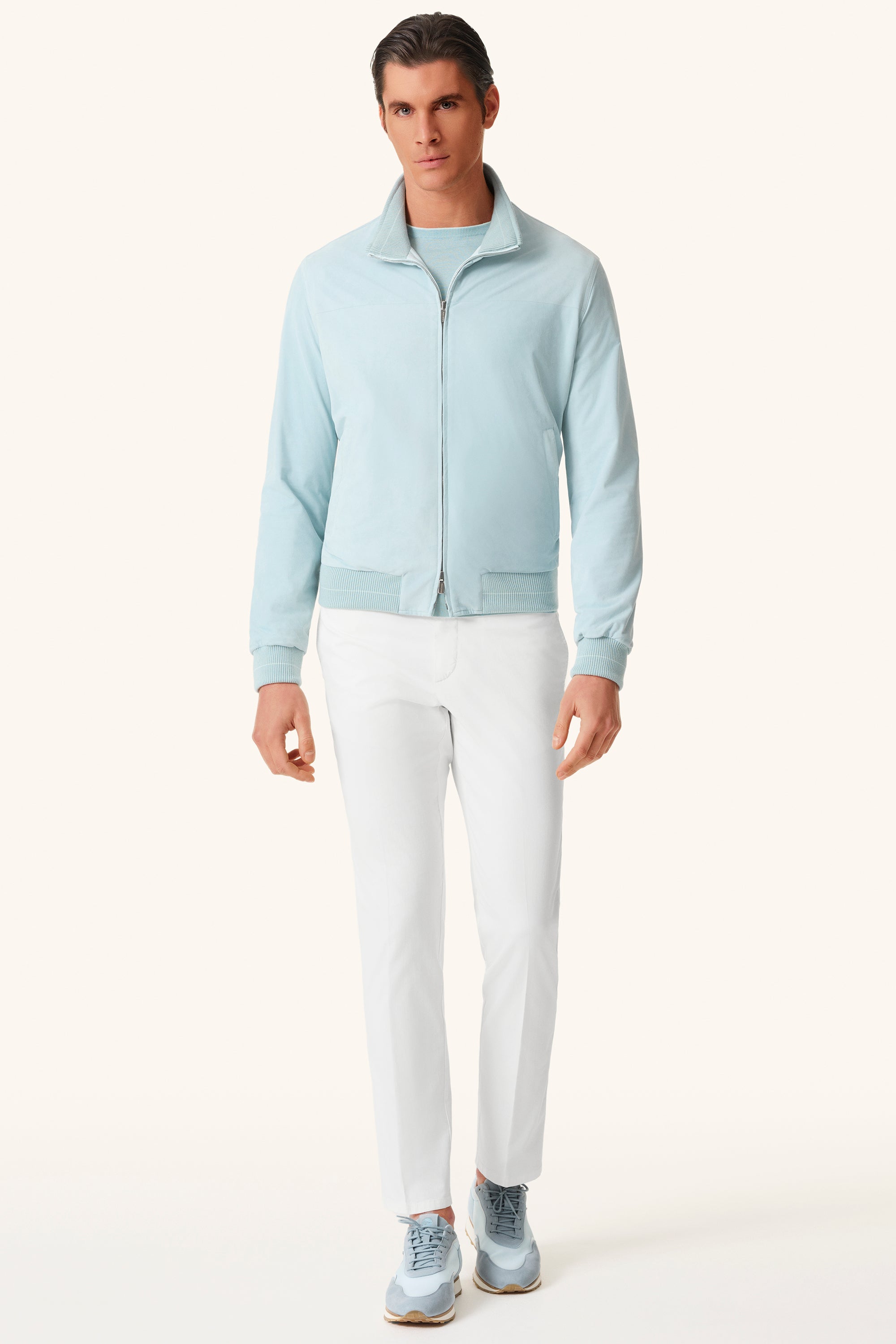 Blouson en silk nylon ultra-light et suède réversible CONFORT