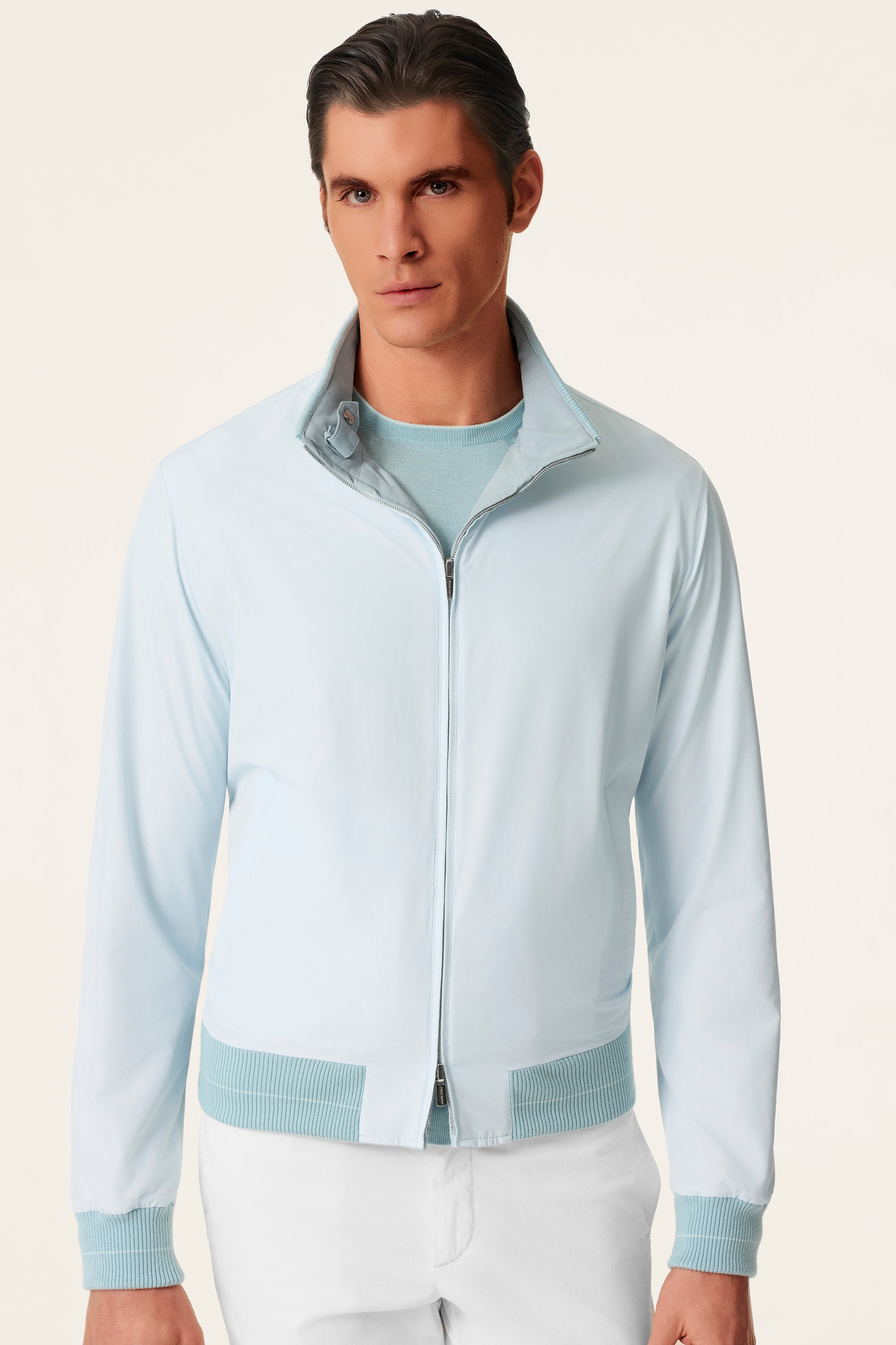 Blouson en silk nylon ultra-light et suède réversible CONFORT