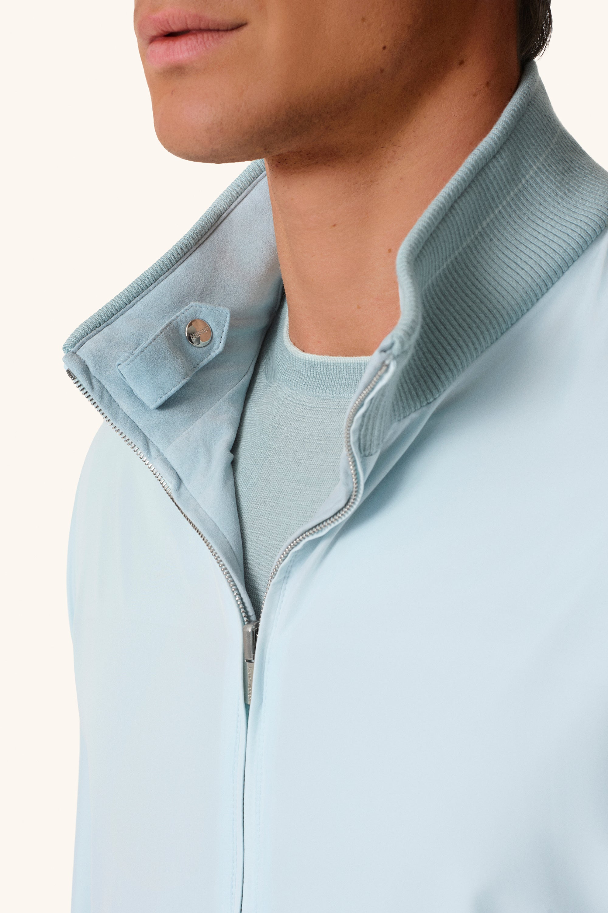 Blouson en silk nylon ultra-light et suède réversible CONFORT