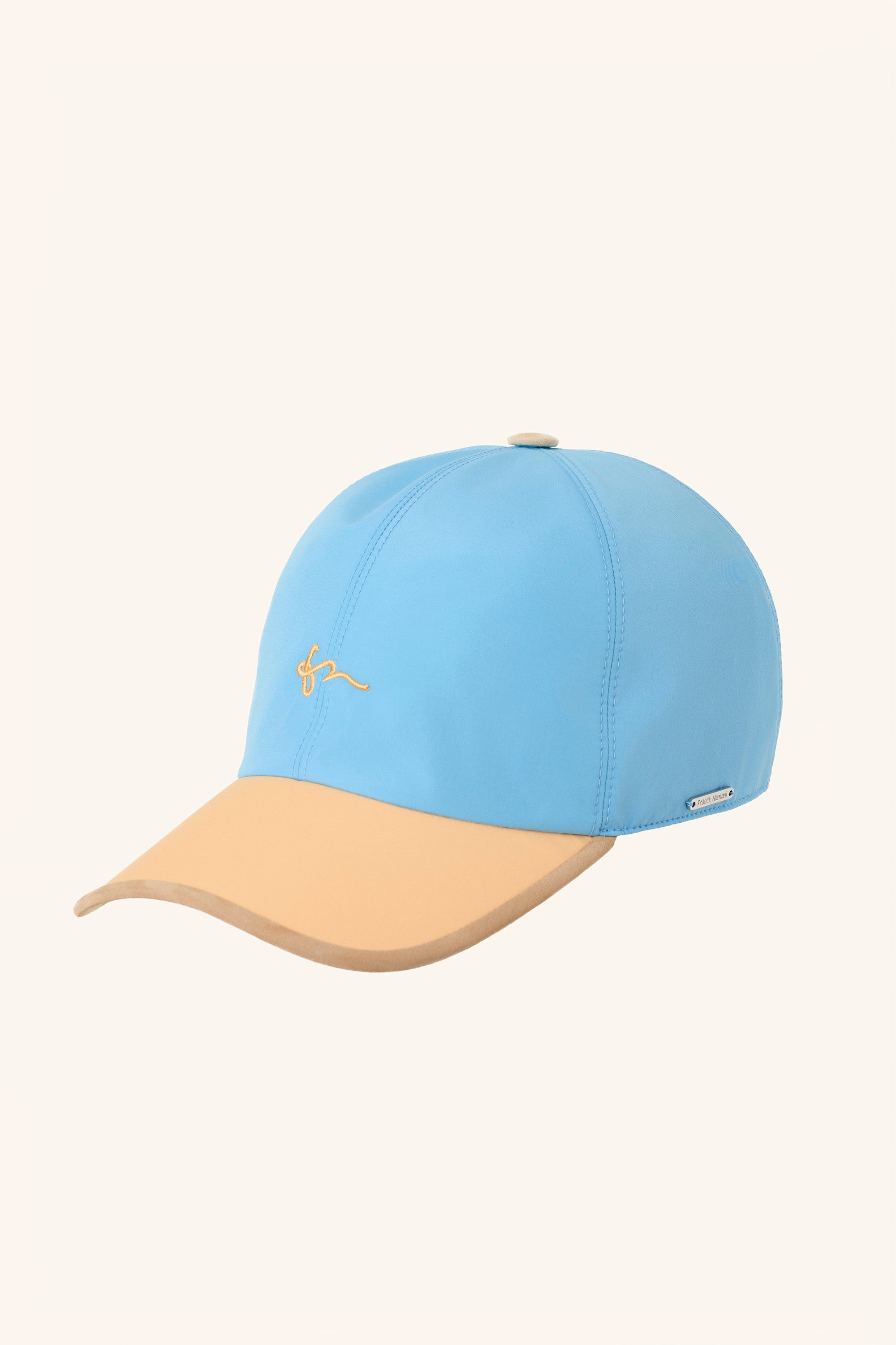 Casquette bicolore en silk nylon ultra-light et suède BASEBALL
