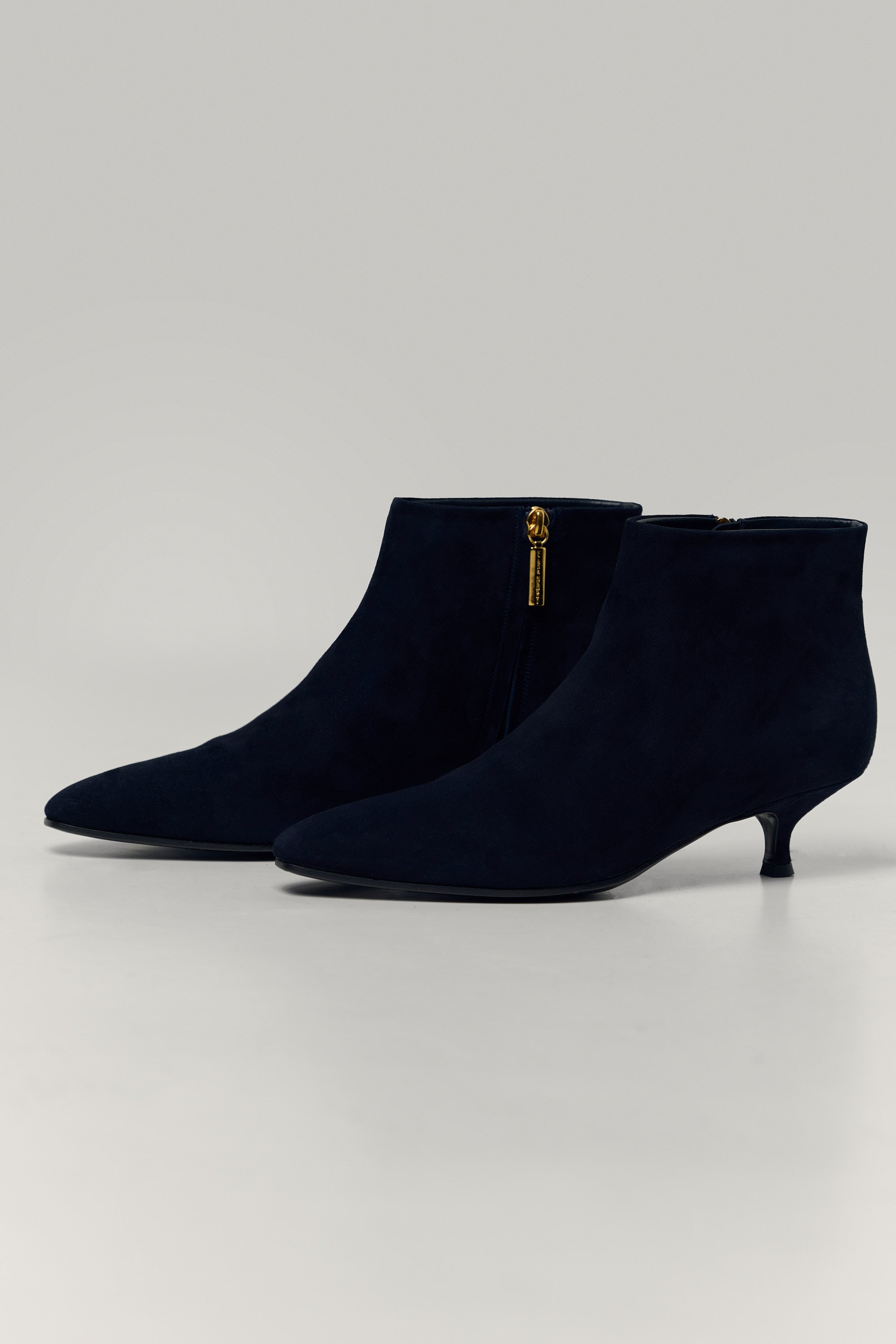 Suede heeled ankle boots