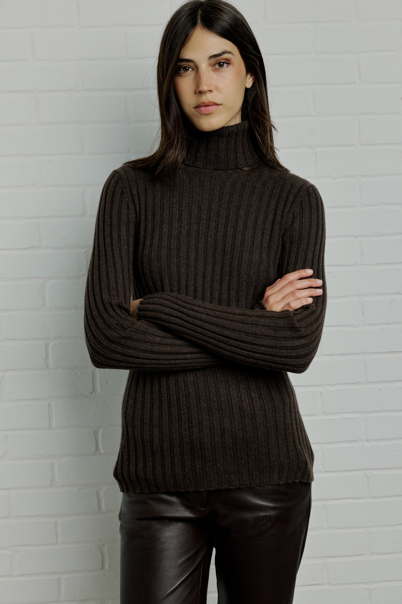 Womens ribbed black turtleneck hotsell